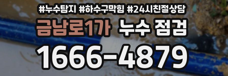 금남로1가 누수 점검