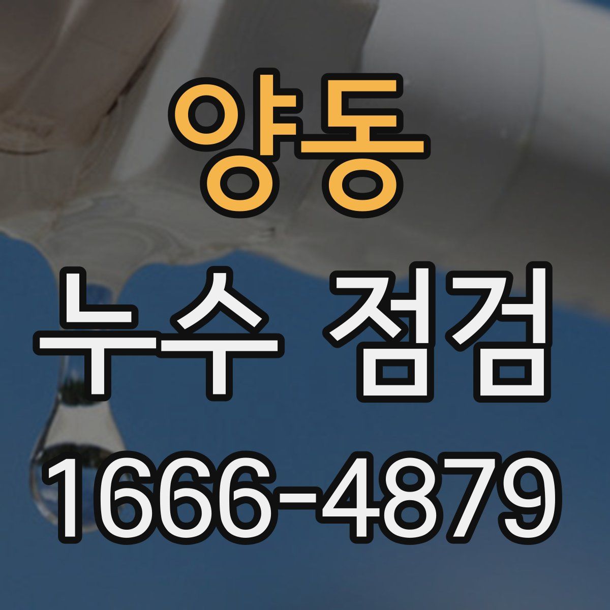 양동 누수 점검