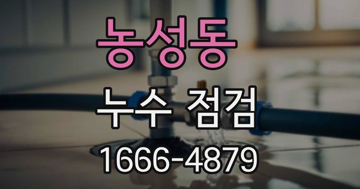 농성동 누수 점검