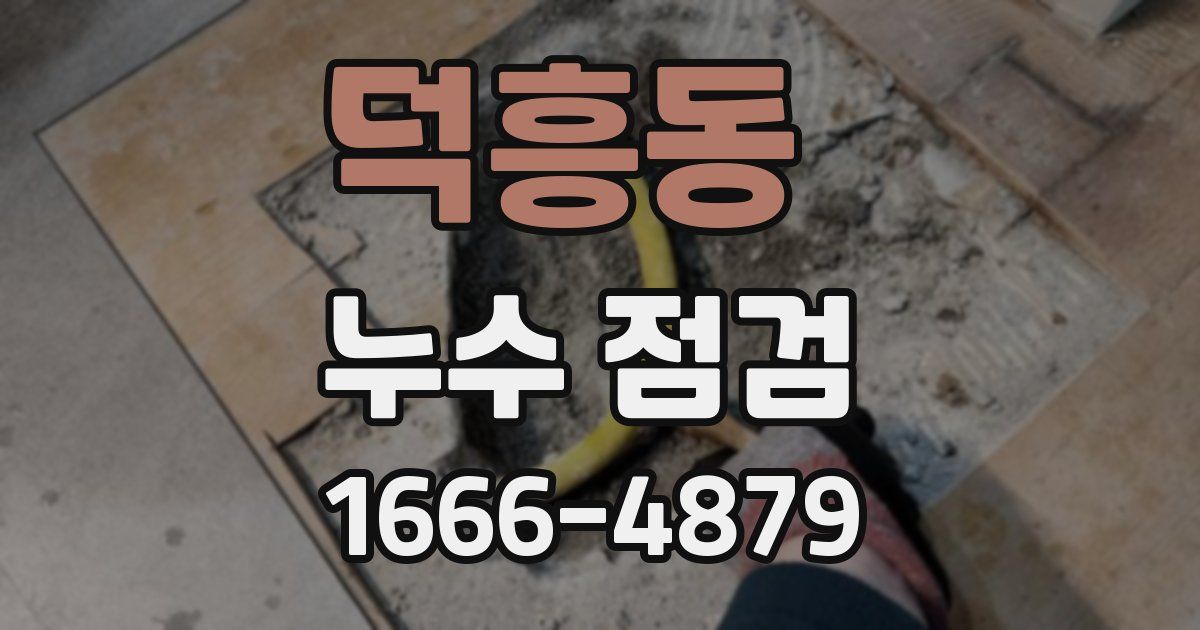 덕흥동 누수 점검