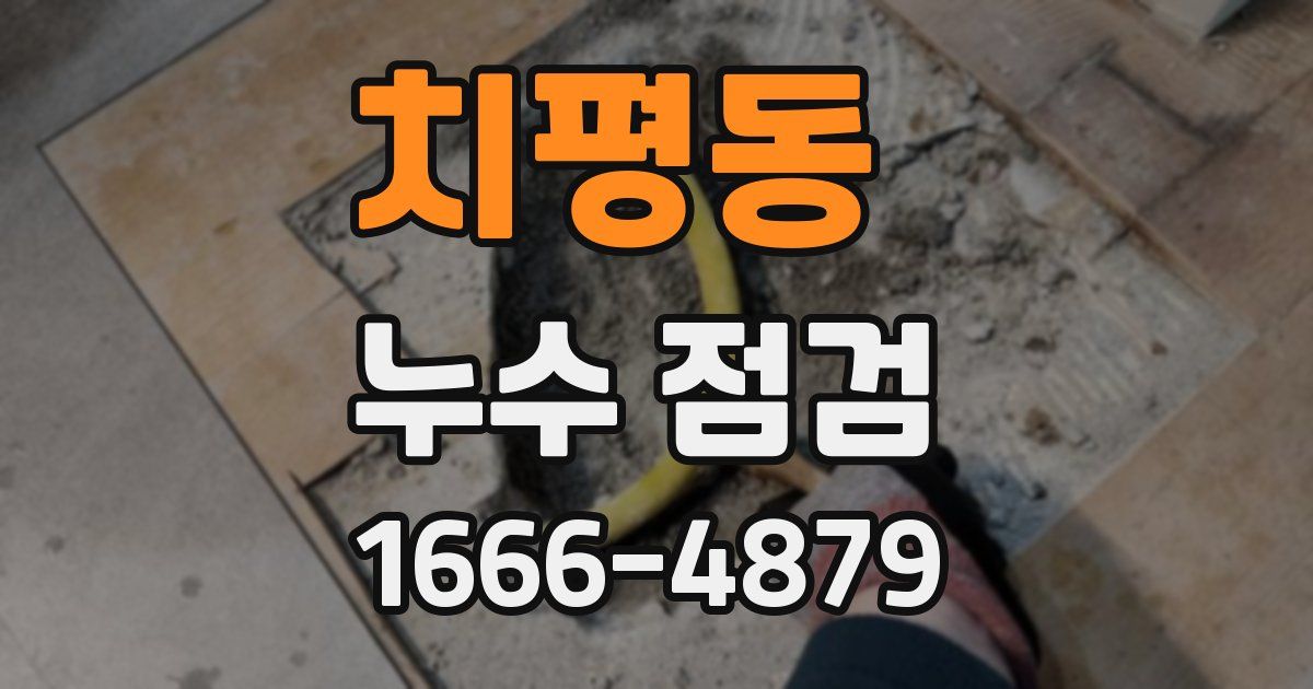 치평동 누수 점검