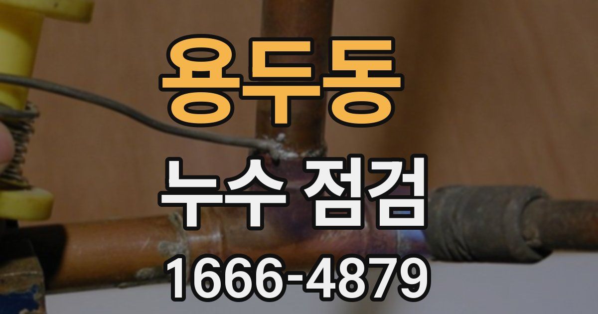 용두동 누수 점검