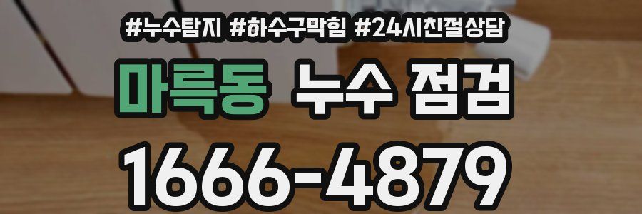 마륵동 누수 점검