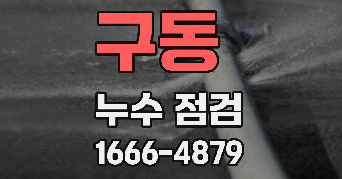구동 누수 점검