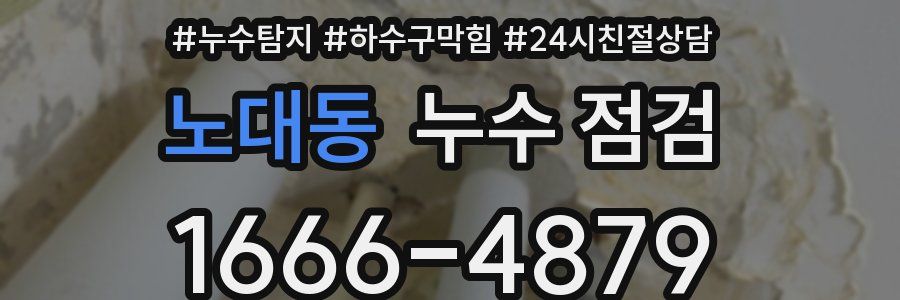 노대동 누수 점검