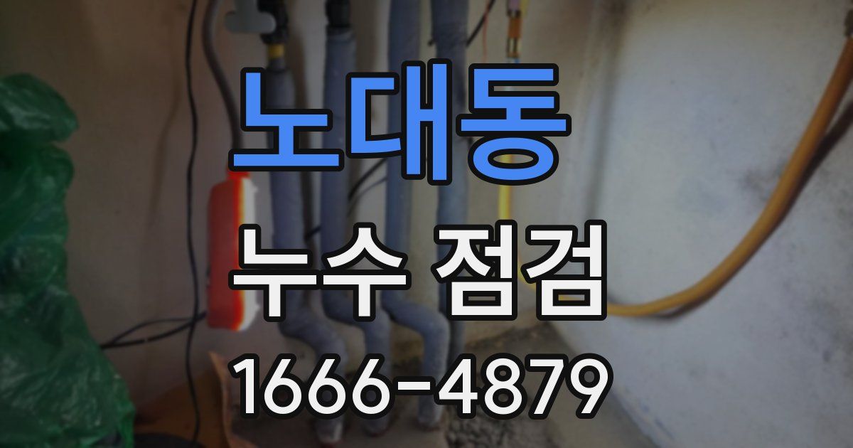 노대동 누수 점검