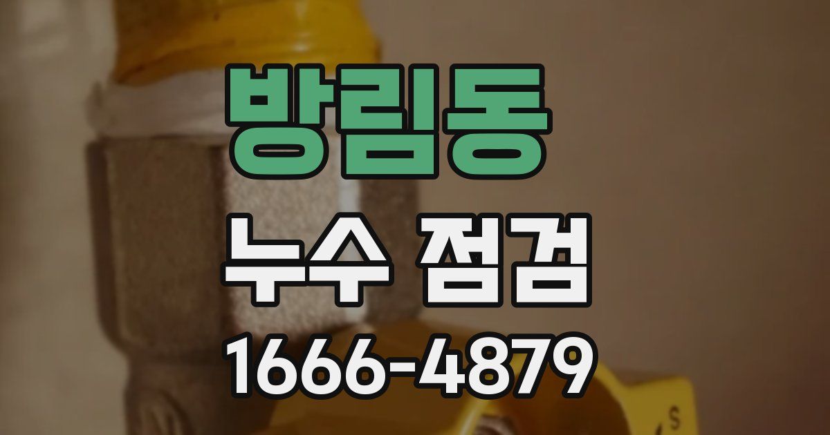 방림동 누수 점검