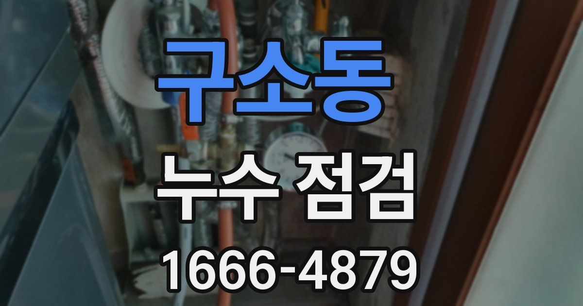 구소동 누수 점검