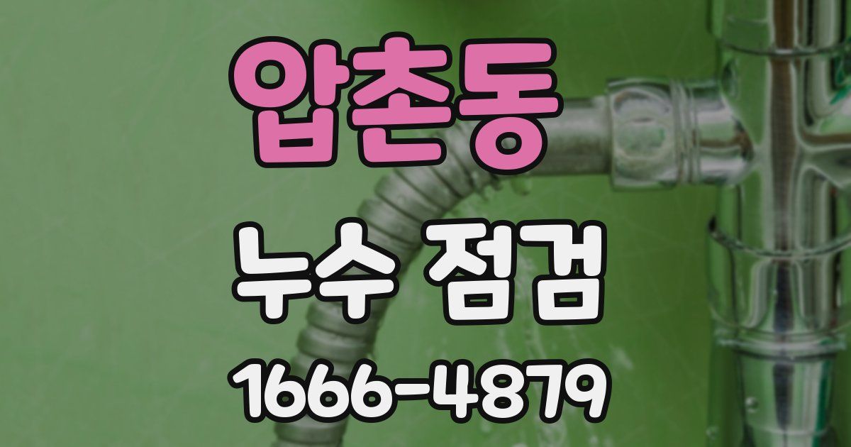 압촌동 누수 점검