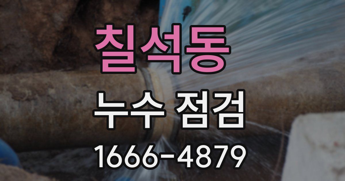 칠석동 누수 점검