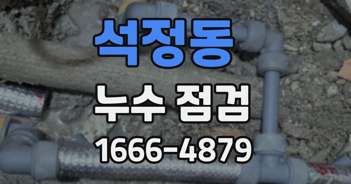 석정동 누수 점검
