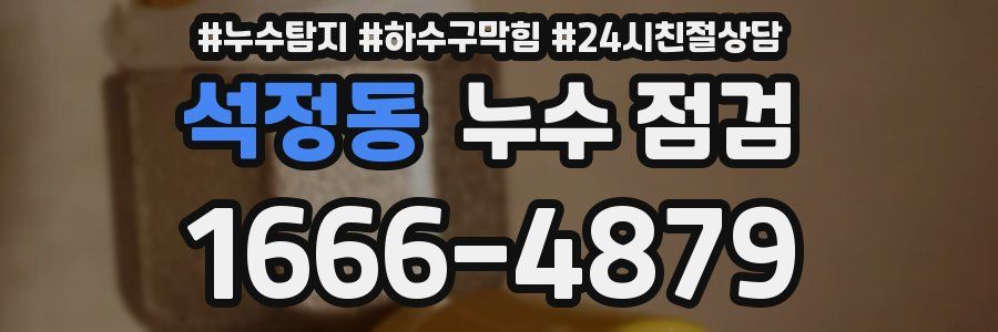 석정동 누수 점검