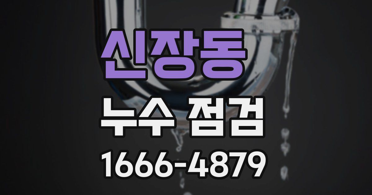 신장동 누수 점검