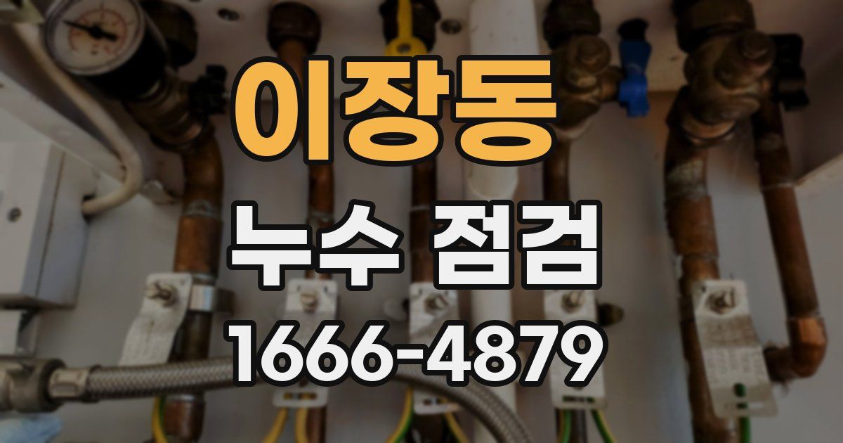 이장동 누수 점검