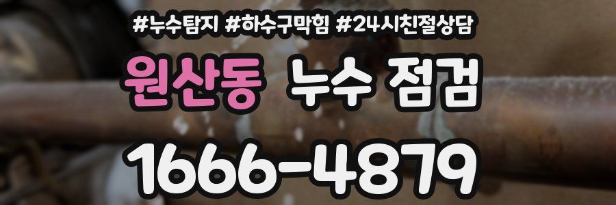 원산동 누수 점검