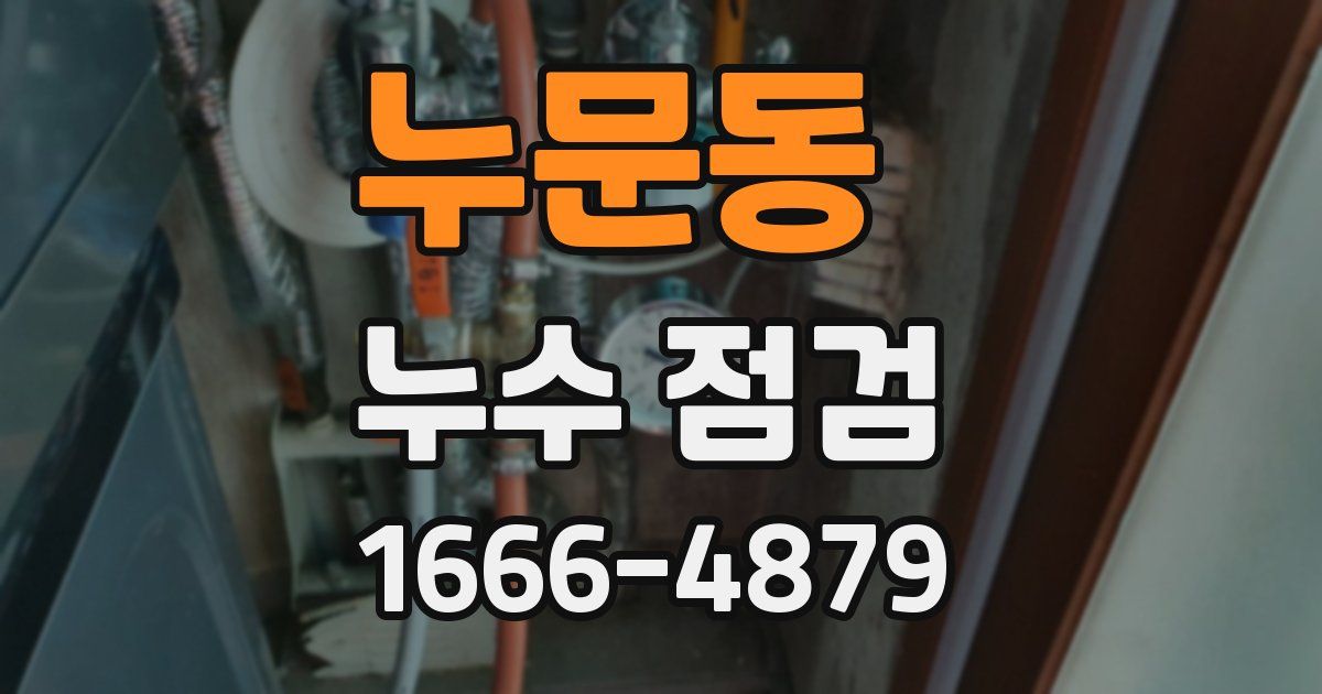 누문동 누수 점검