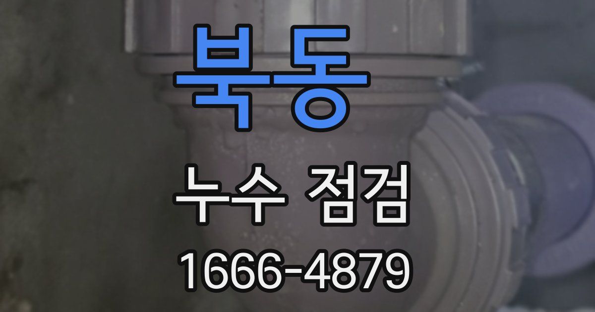 북동 누수 점검