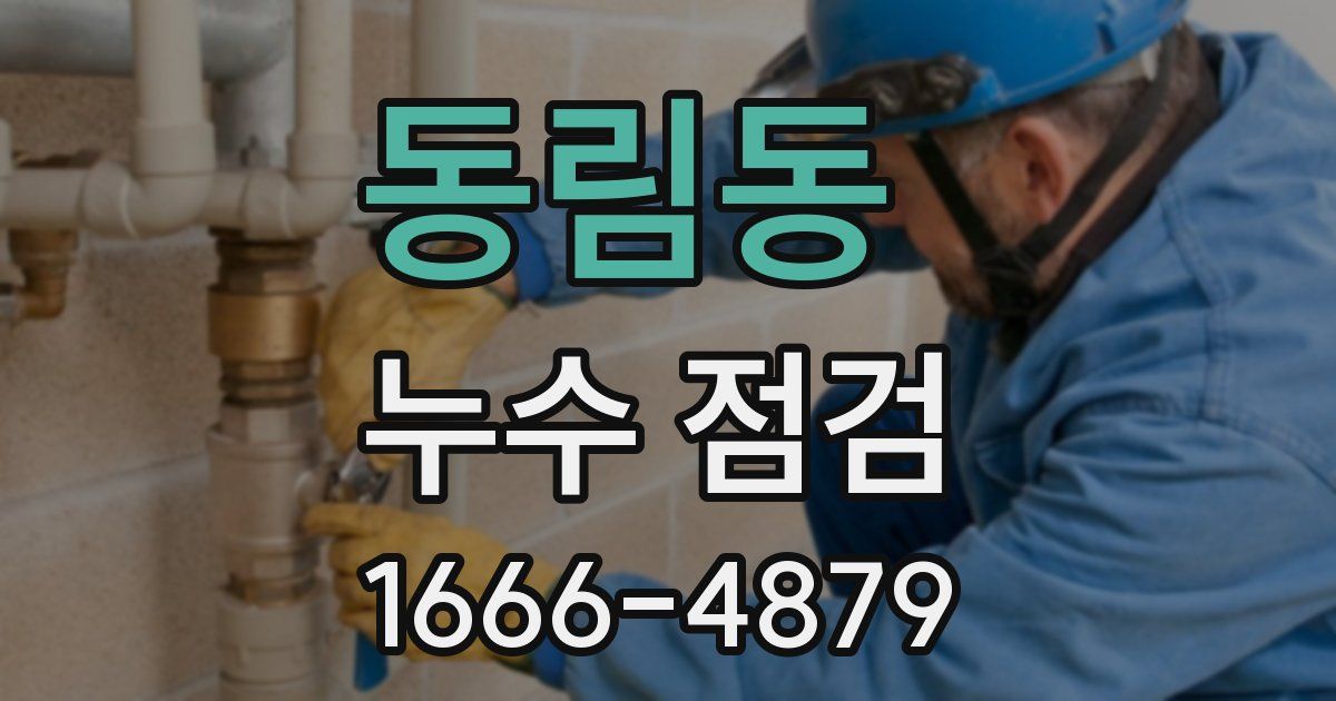 동림동 누수 점검