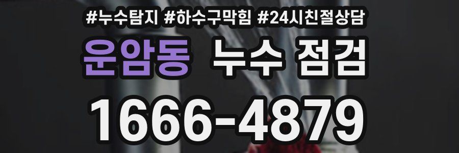 운암동 누수 점검