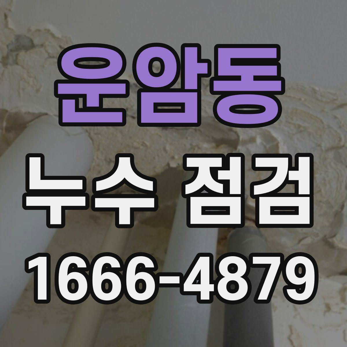 운암동 누수 점검