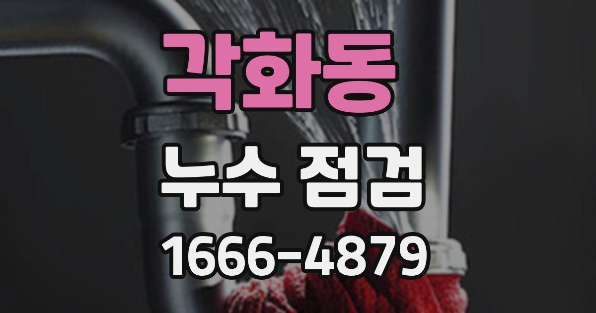 각화동 누수 점검