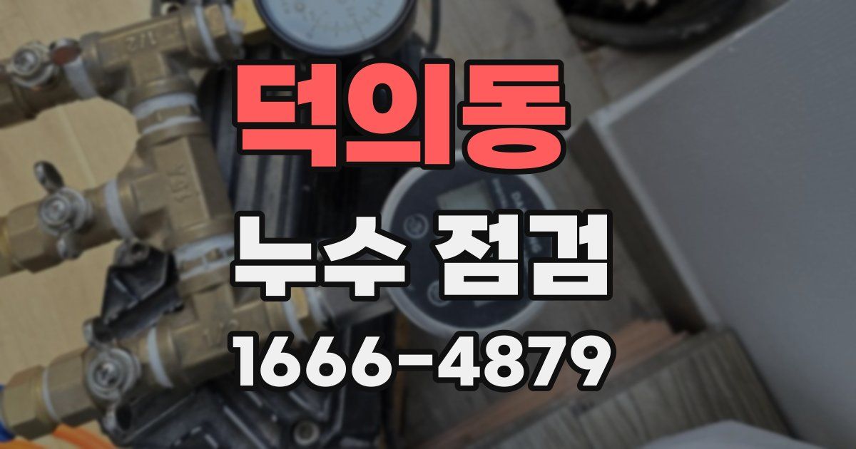 덕의동 누수 점검