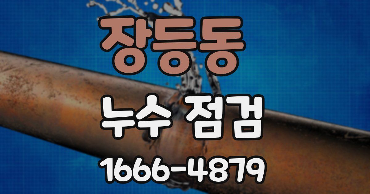 장등동 누수 점검