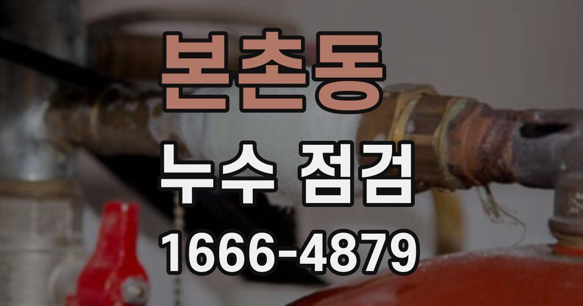 본촌동 누수 점검