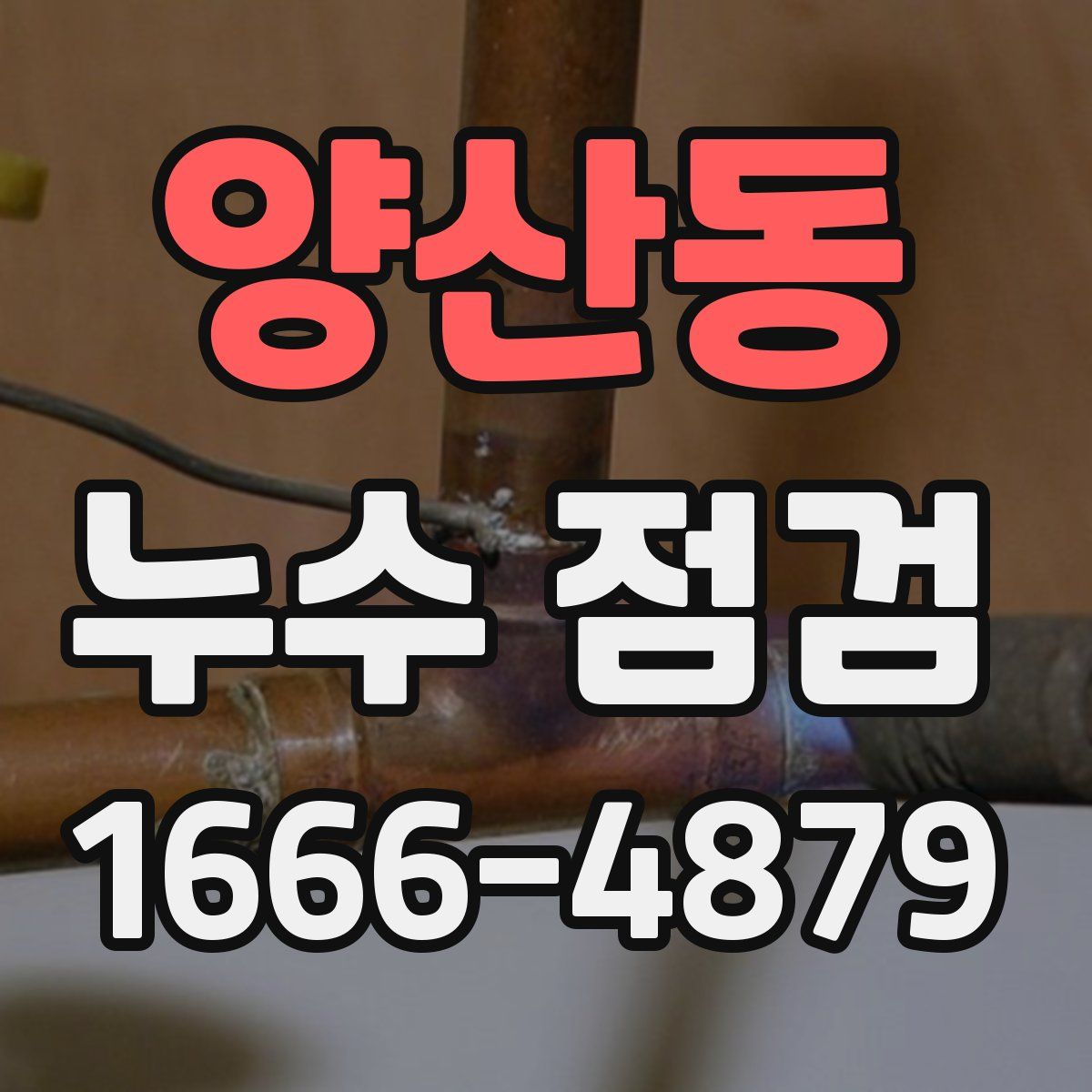 양산동 누수 점검