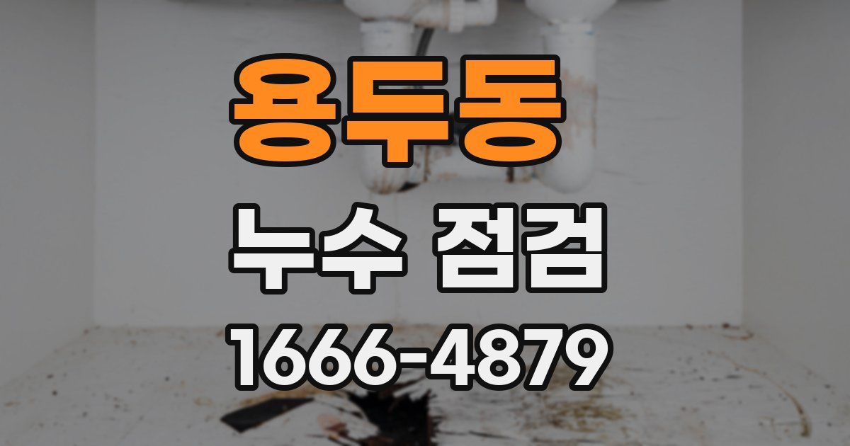 용두동 누수 점검