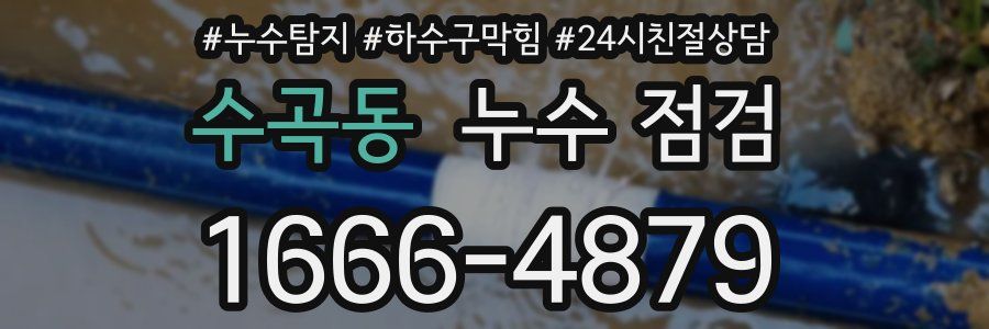 수곡동 누수 점검