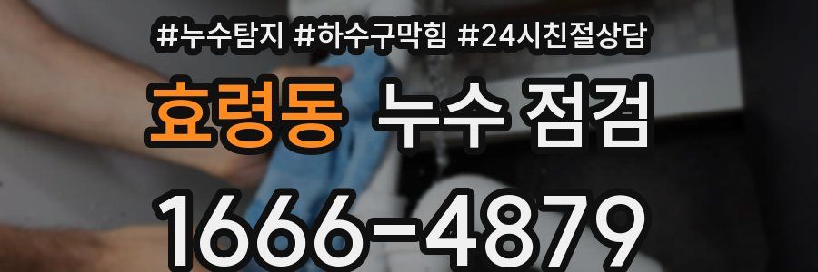 효령동 누수 점검