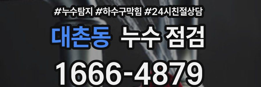 대촌동 누수 점검