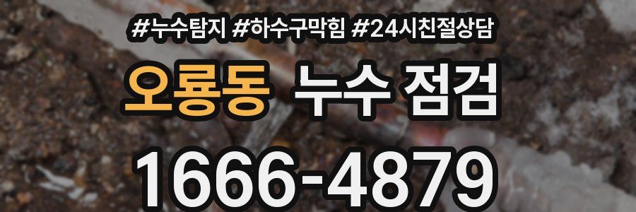 오룡동 누수 점검