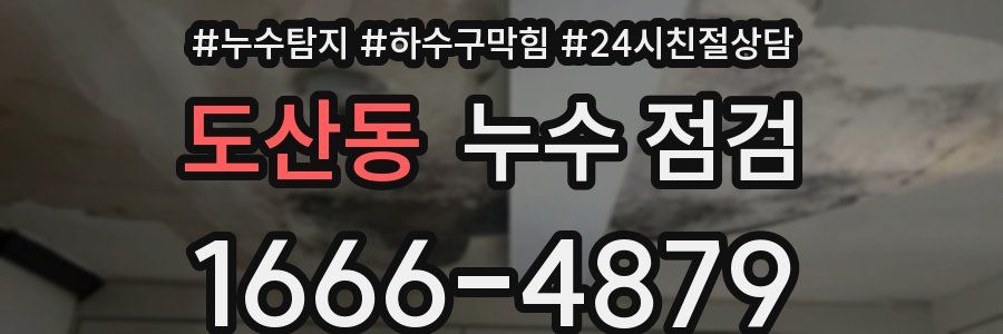 도산동 누수 점검