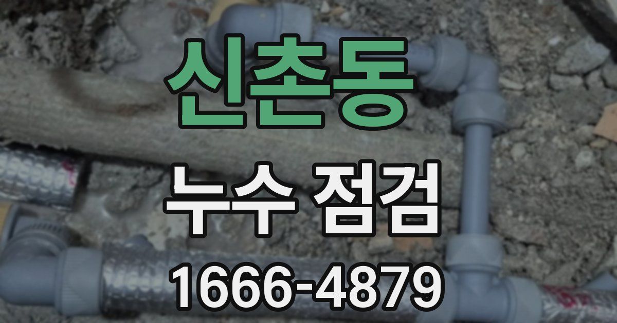 신촌동 누수 점검