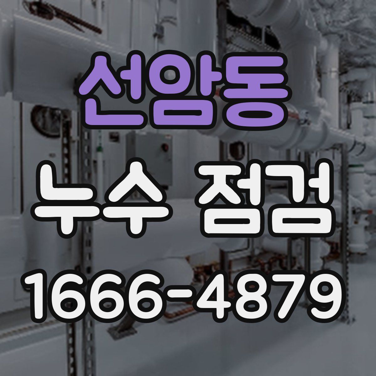 선암동 누수 점검