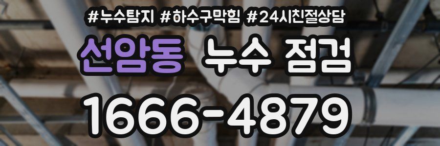선암동 누수 점검