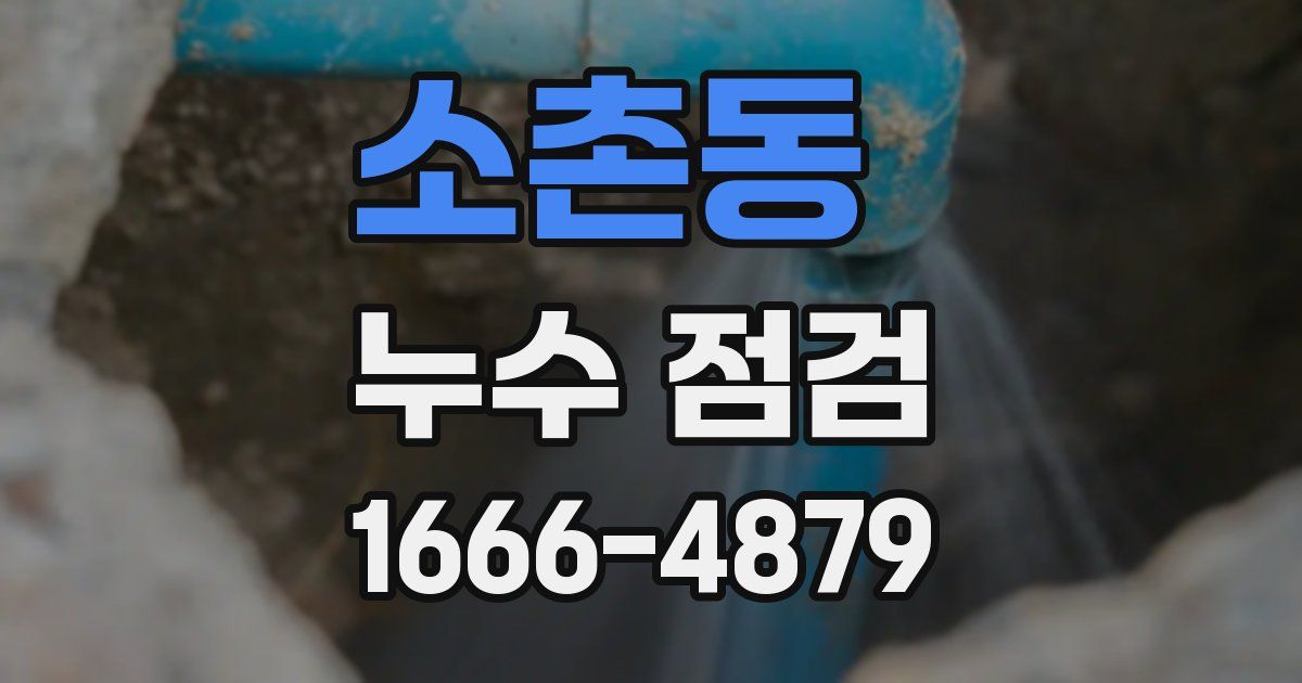 소촌동 누수 점검