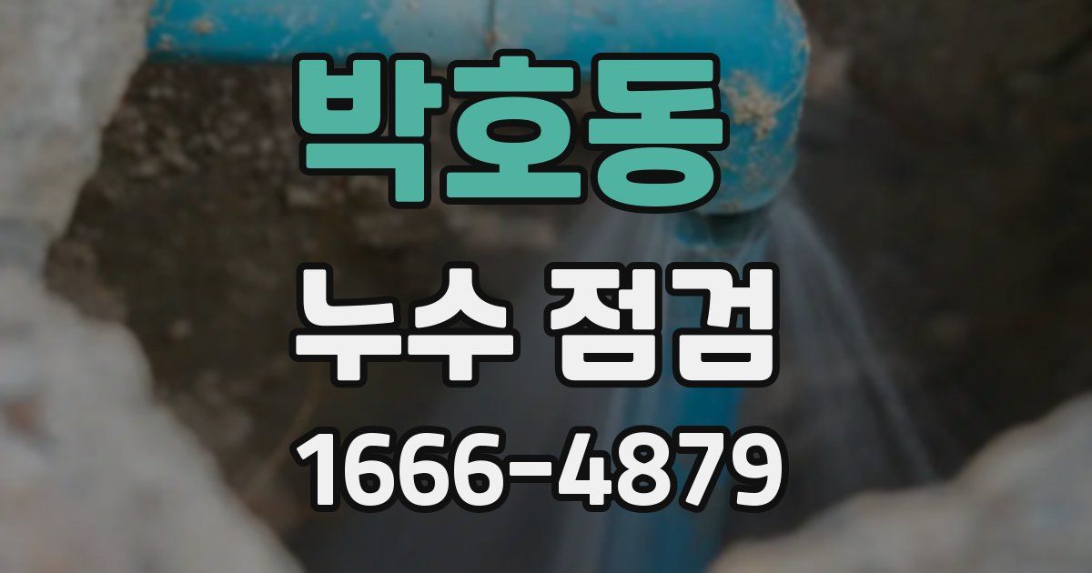 박호동 누수 점검