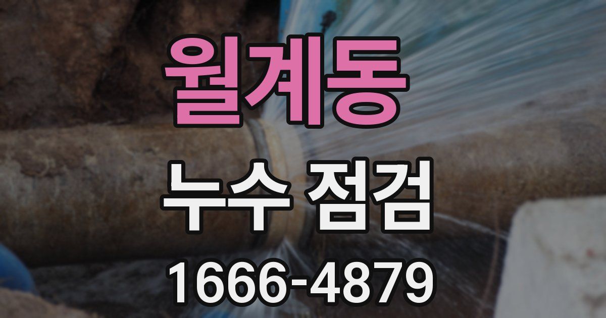 월계동 누수 점검