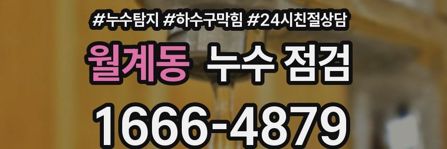 월계동 누수 점검