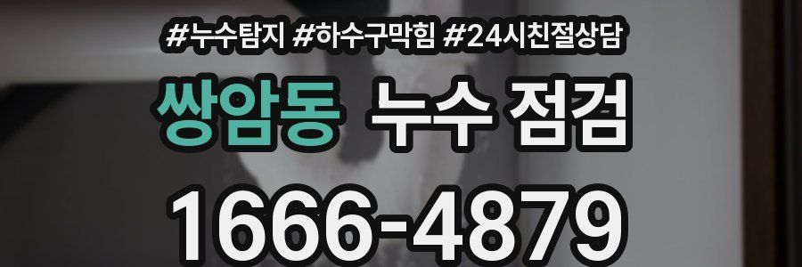 쌍암동 누수 점검