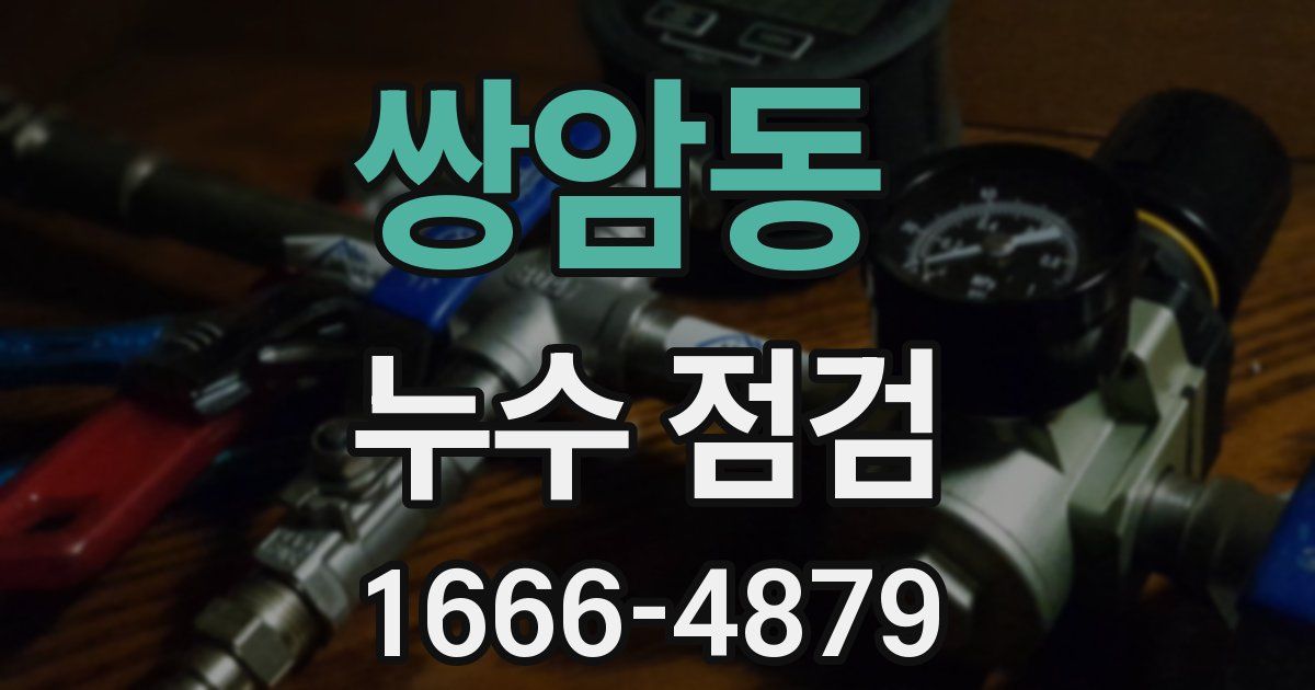 쌍암동 누수 점검