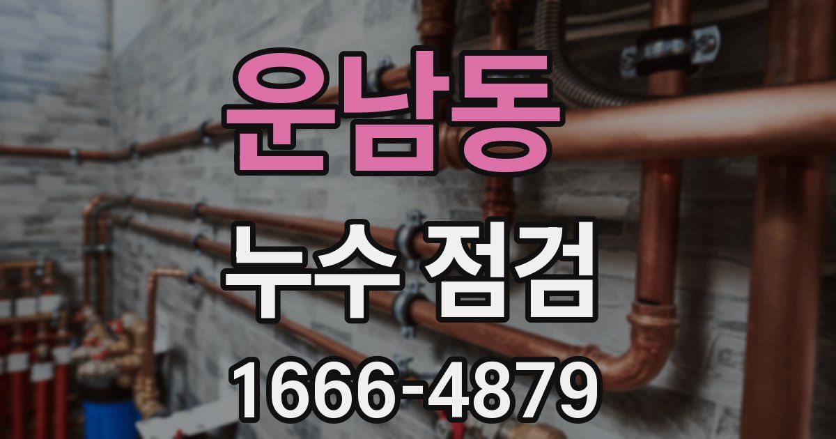 운남동 누수 점검