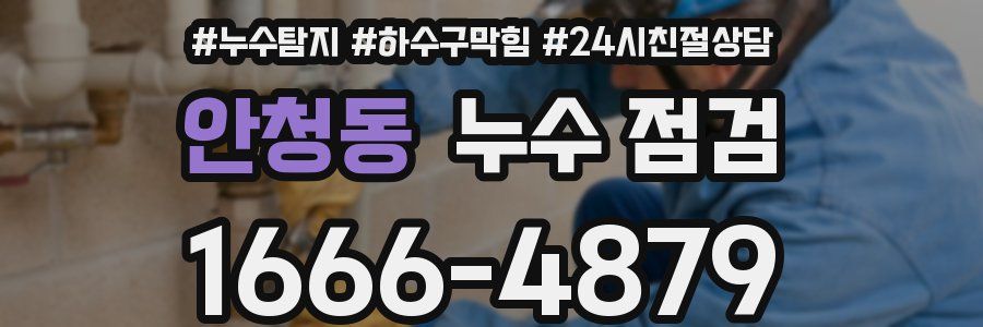 안청동 누수 점검