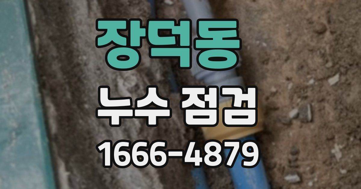 장덕동 누수 점검
