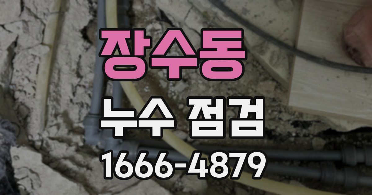 장수동 누수 점검