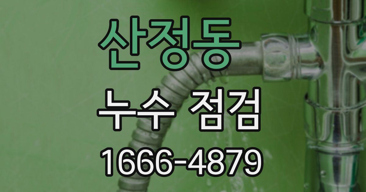 산정동 누수 점검