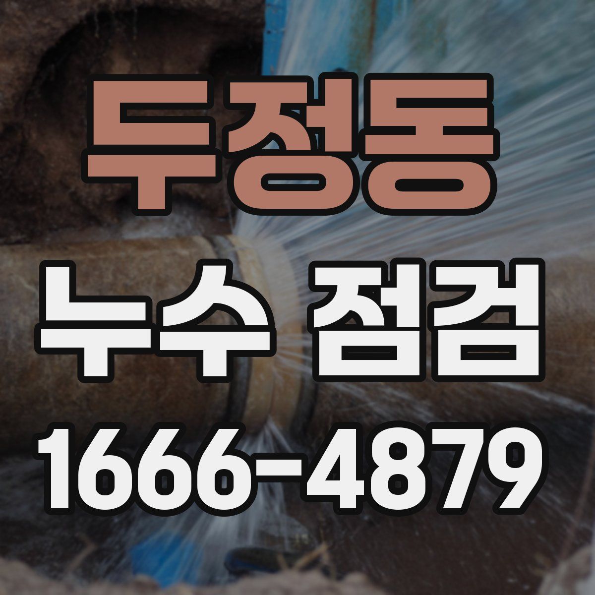 두정동 누수 점검